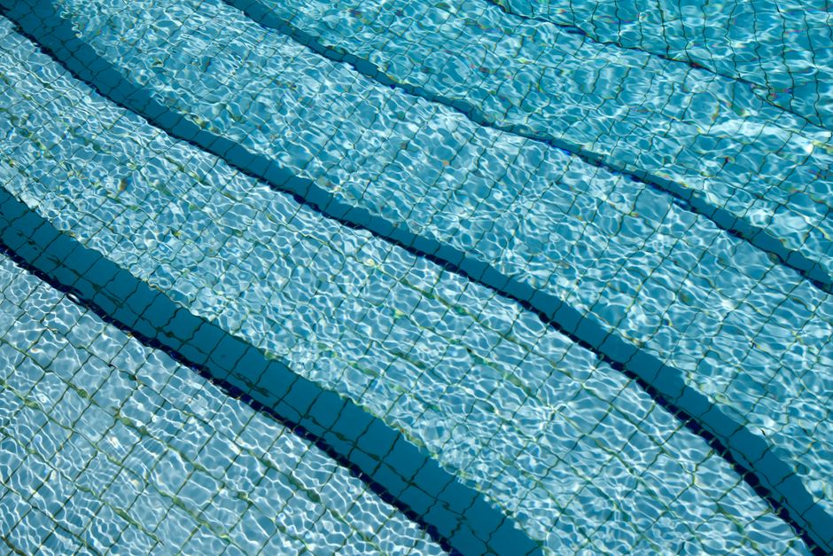Clean blue pool